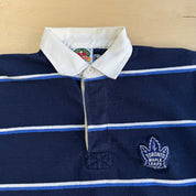 Vintage Toronto Maple Leafs NHL Barbarian Rugbywear Long Sleeve Rugby Shirt - XL