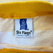 J- Vintage '95 Looney Tunes Six Flags Tweety Bird Graphic Made In USA Striped Tee - S/M