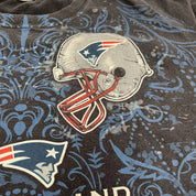 F- Vintage New England Patriots NFL Logo Text & Helmet Tee