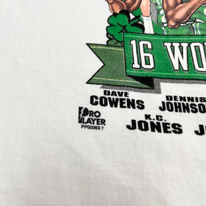 F- Vintage Boston Celtics 50 Years 16 Championship NBA Cartoon Single Stich Tee