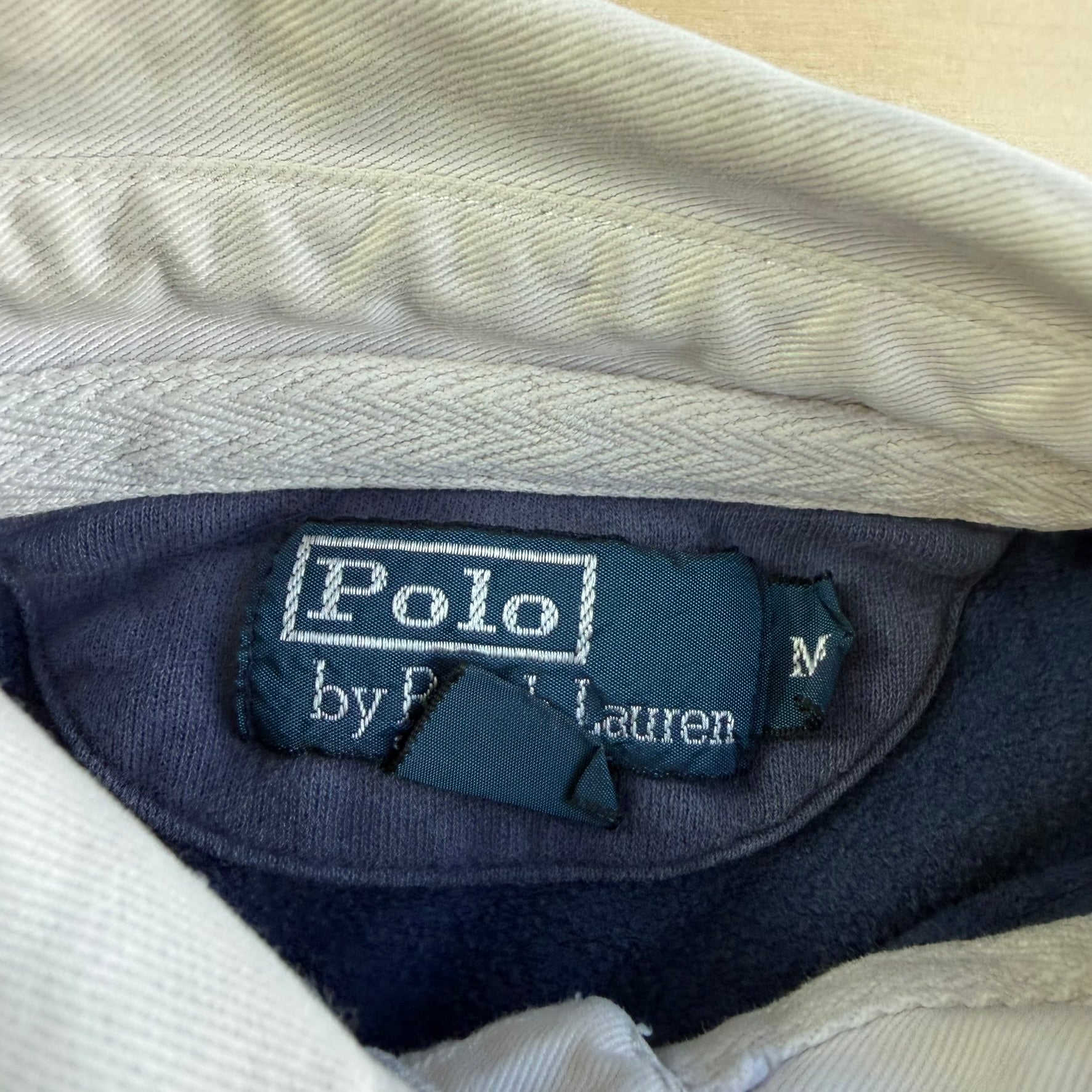 Vintage 90s Polo RL Embroidered Logo Long Sleeve Rugby Shirt - M