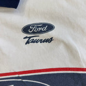 J- Vintage 90s Ford Taurus Racing Graphic & Text Made In USA Polo Shirt - XL