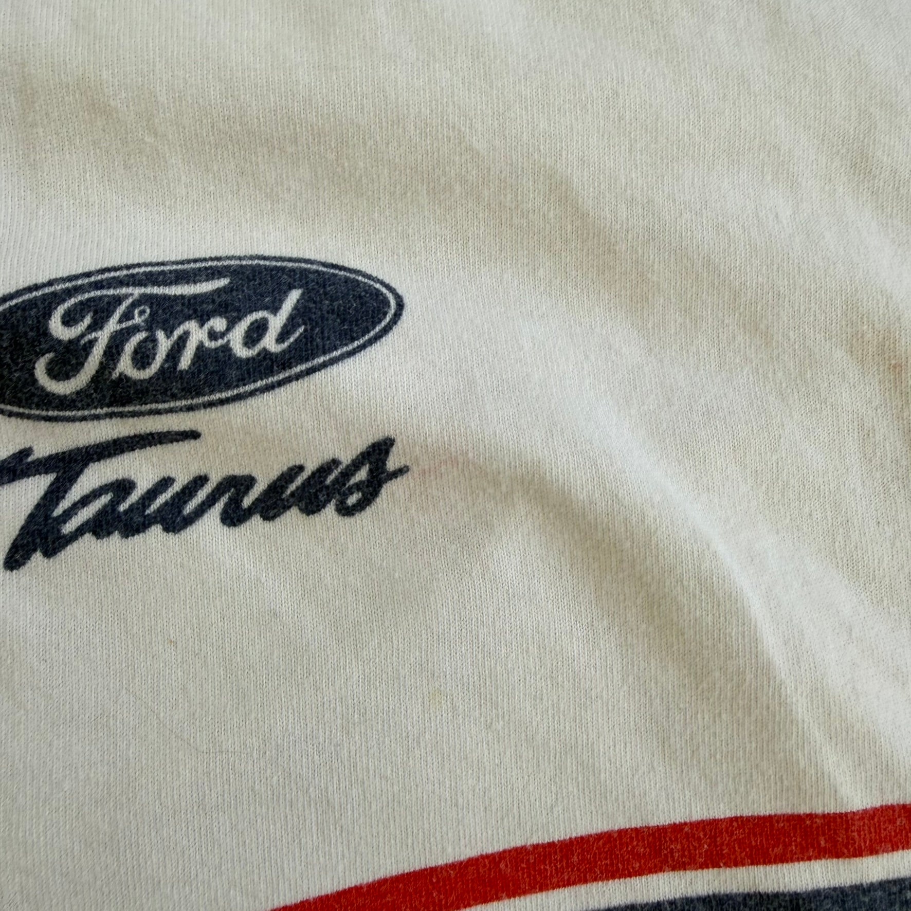 J- Vintage 90s Ford Taurus Racing Graphic & Text Made In USA Polo Shirt - XL