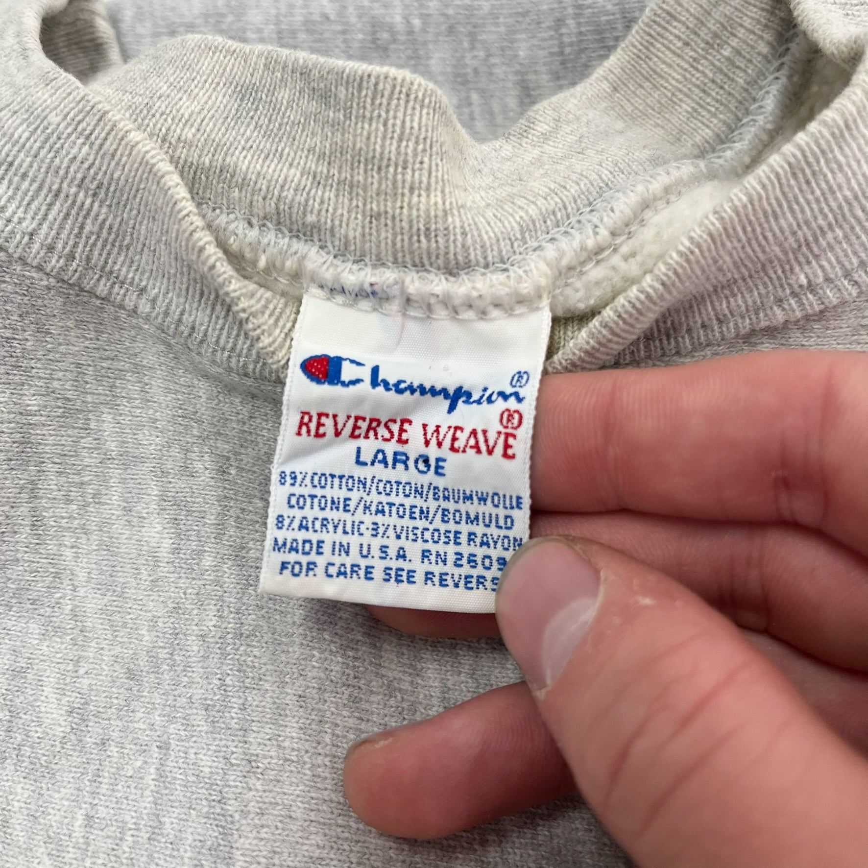 F- Vintage Champion Reverse Weave Trenton State College Text Crewneck