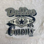 J- Vintage 90s Dallas Cowboys NFL Graphic & Text Made In USA Single Stitch Double Layered Tee - L