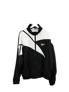 Z- Vintage 90s Reebok Nylon Windbreaker White/Black