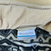 Vintage Columbia Fleece Lined Beige Canvas Zip Up Winter Jacket - XL