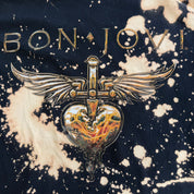 J- Vintage '11 Bon Jovi Live Tour Graphic Bleach Acid Wash Tee - M