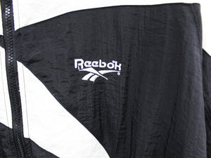 Z- Vintage 90s Reebok Nylon Windbreaker White/Black