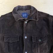 Vintage Gap Dark Brown Suede Jacket - L