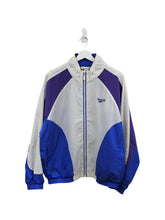 Load image into Gallery viewer, Z- Vintage 90s Reebok Nylon Windbreaker White/Purple
