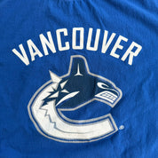 J- Vintage Vancouver Canucks NHL Logo Double Layered Long Sleeve Tee - XL
