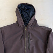 Vintage Cabela's Chocolate Brown Canvas Hooded Workwear Jacket - L
