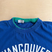 J- Vintage Vancouver Canucks NHL Logo Double Layered Long Sleeve Tee - XL