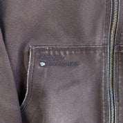 Vintage Cabela's Chocolate Brown Canvas Hooded Workwear Jacket - L
