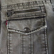 Levi's Olive Green Washed Cotton Zip Up Field Jacket - L
