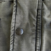 Levi's Olive Green Washed Cotton Zip Up Field Jacket - L