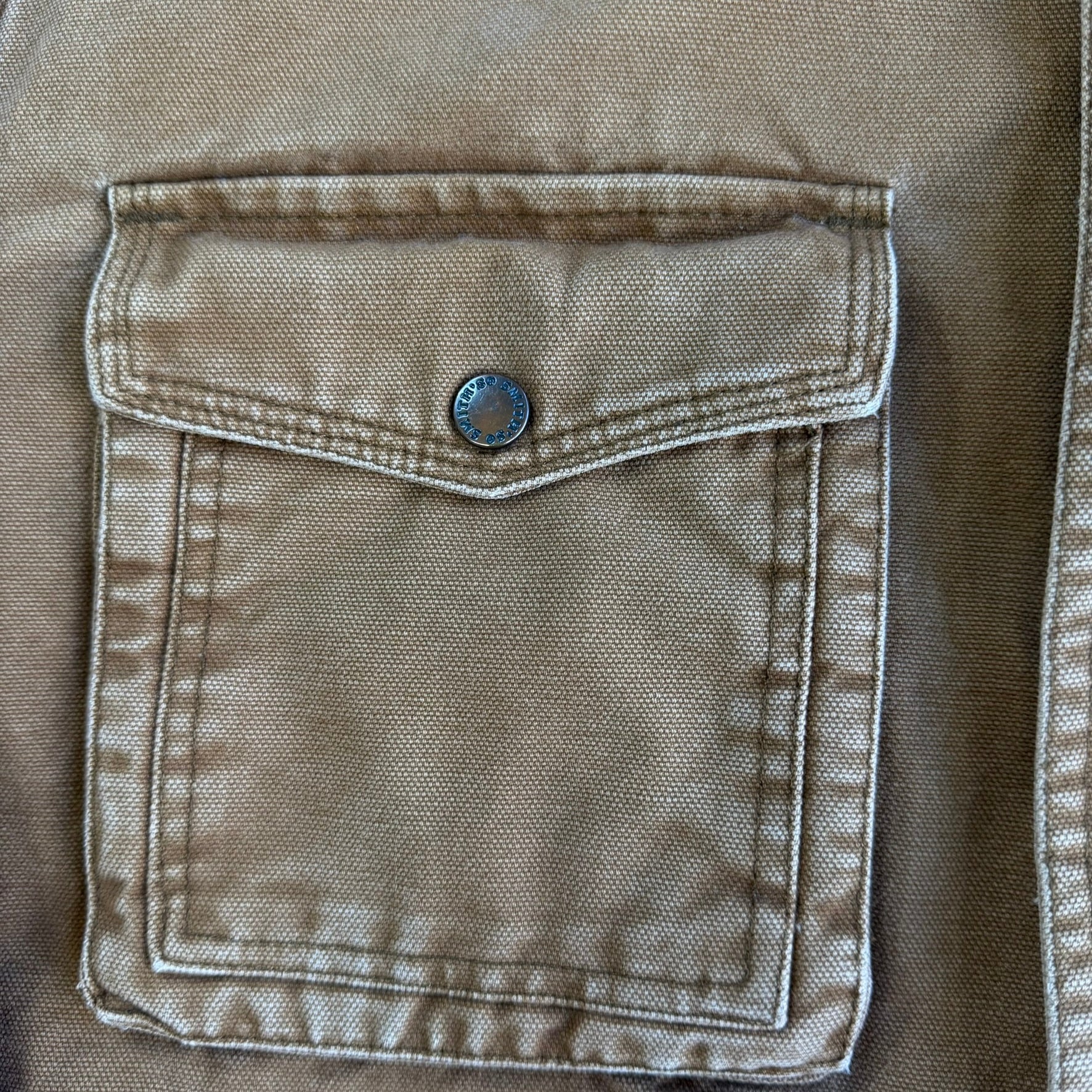 Vintage Smith Sherpa Lined Canvas Hooded Work Jacket - M