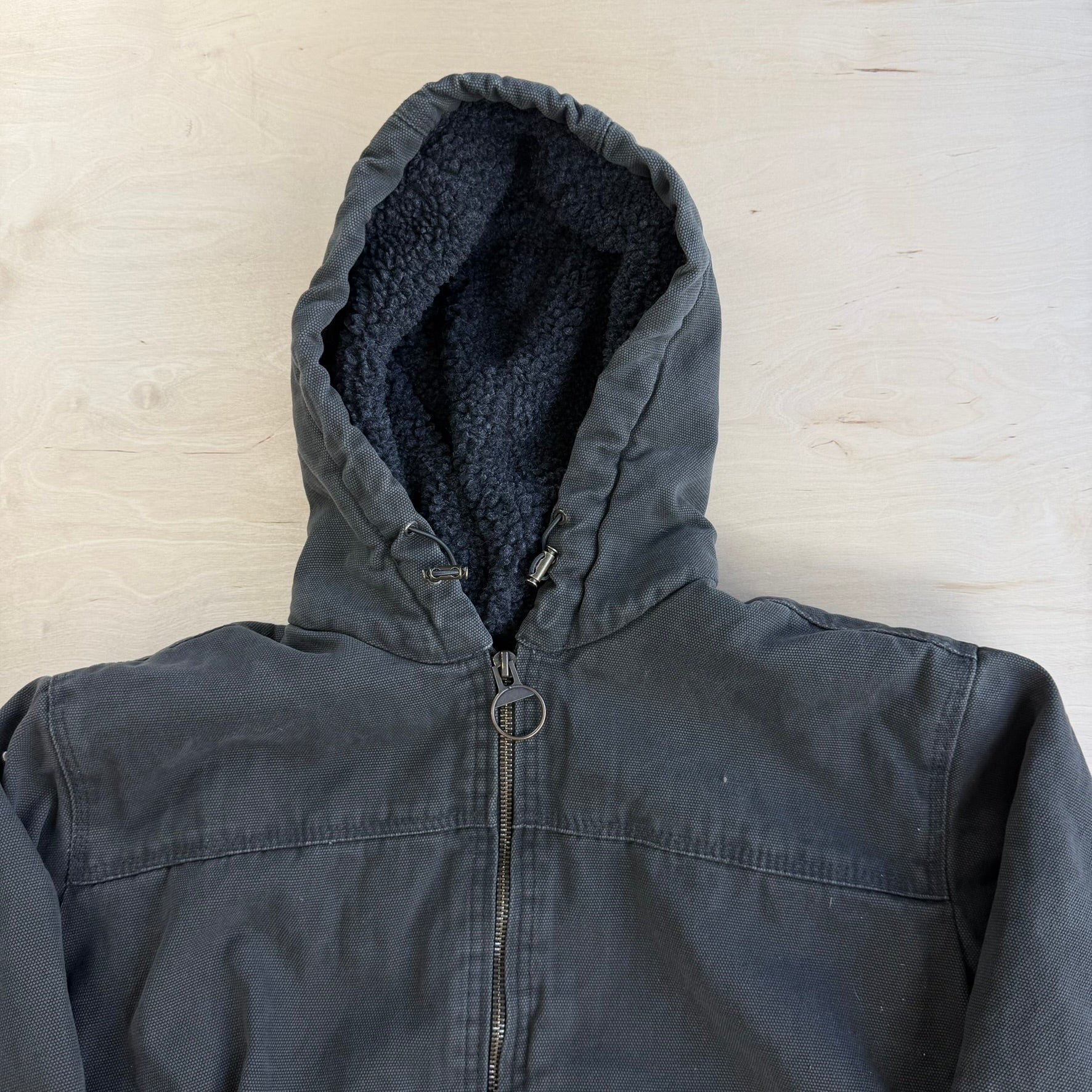Vintage G.H Bass Co Sherpa Lined Canvas Hooded Work Jacket - M