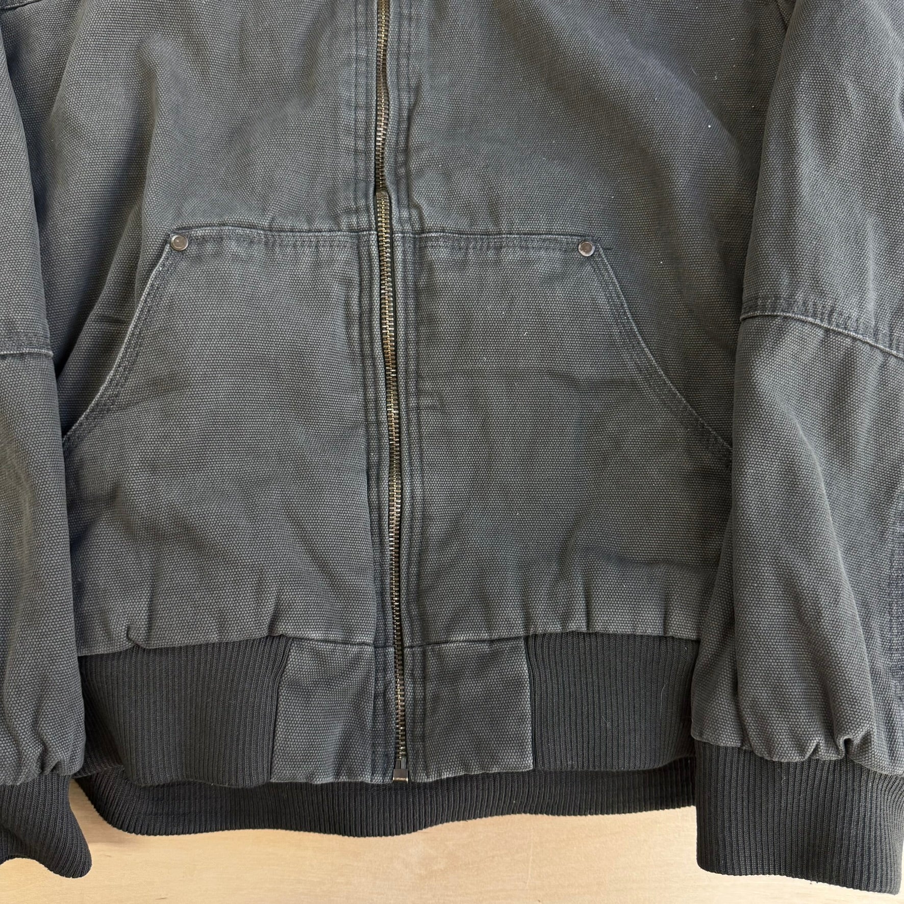 Vintage G.H Bass Co Sherpa Lined Canvas Hooded Work Jacket - M
