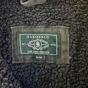 Vintage G.H Bass Co Sherpa Lined Canvas Hooded Work Jacket - M