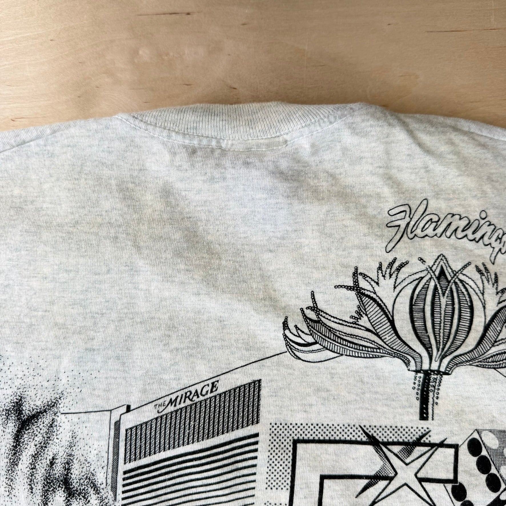 J- Vintage Las Vegas Hotels & Casino All Over Print Graphic Single Stitch Tee - L
