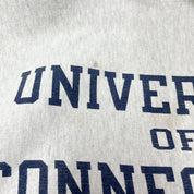 F- Vintage Champion Reverse Weave University Of Connecticut Text Hoodie