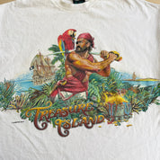 J- Vintage Habitat Pirate Treasure Island Graphic Made In USA Single Stitch Tee - XL
