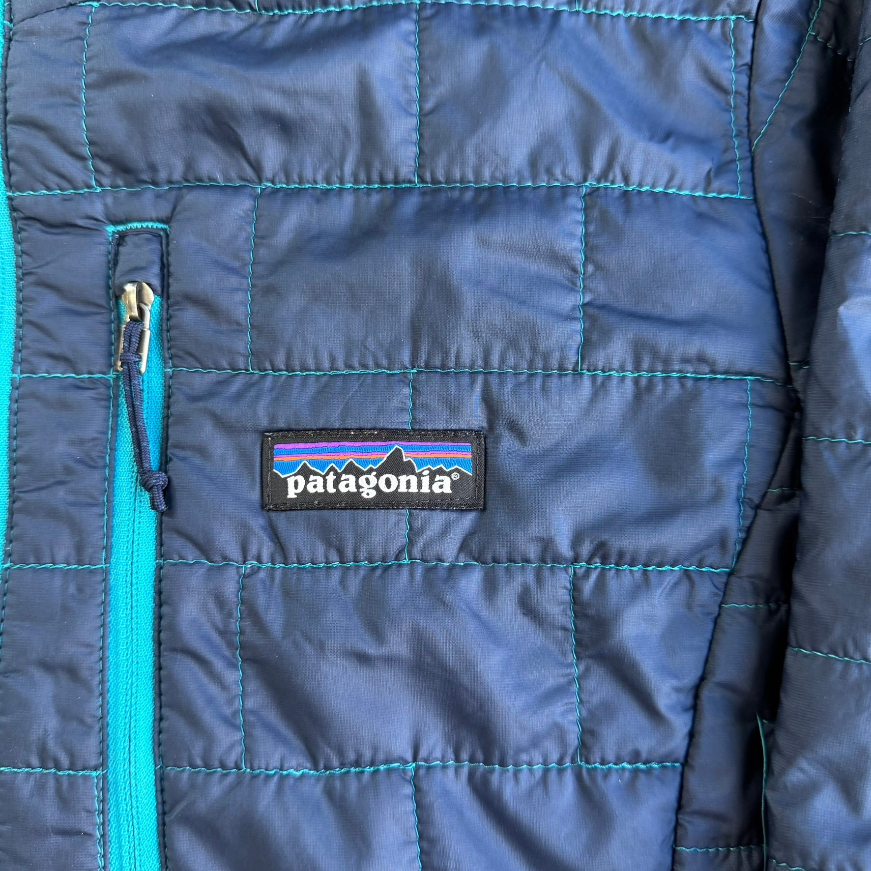 Vintage Women's Patagonia Quilted Quarter Zip Winter Jacket - Women's M