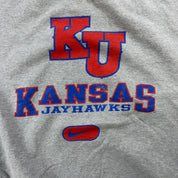 J- Vintage Nike Kansas Jayhawk Text Made In USA Crewneck - XL