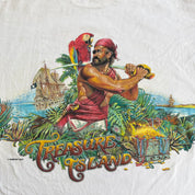 J- Vintage Habitat Pirate Treasure Island Graphic Made In USA Single Stitch Tee - XL