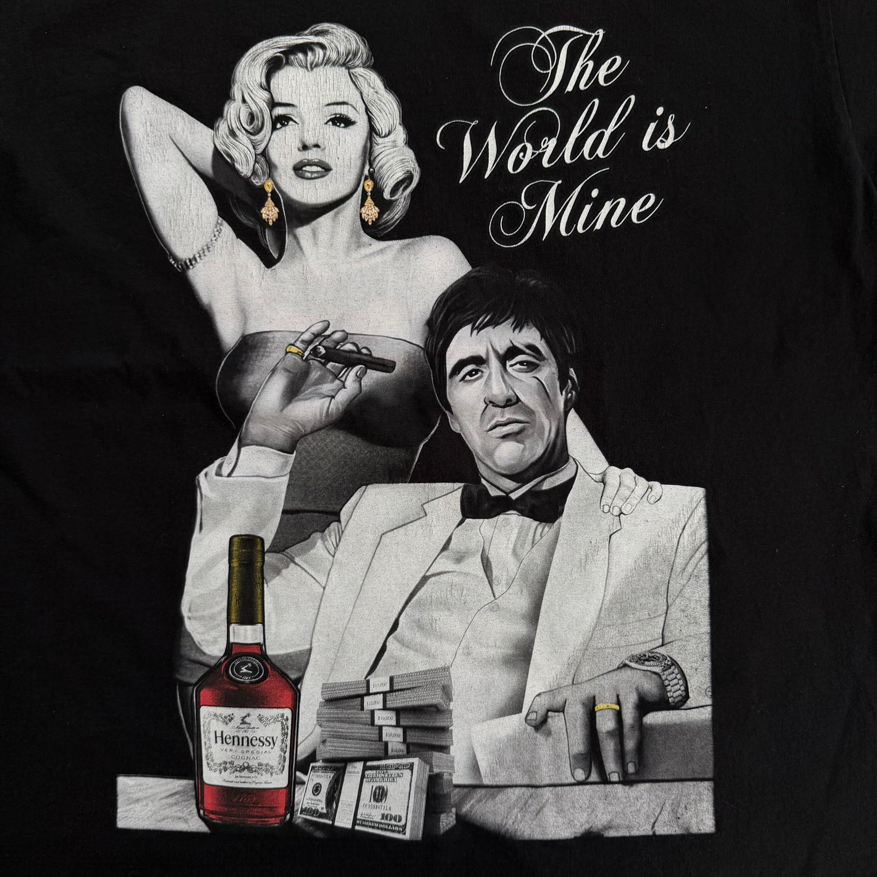 J- Vintage Shakawear Scarface The World Is Mine Graphic Tee - XL