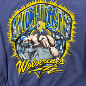 J- Vintage University Of Michigan Graphic Made In USA Crewneck - L