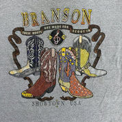 J- Vintage 90s Branson Showtown USA Cowboy Boots Graphic Made In USA Single Stitch Tee - XL