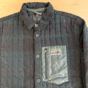 Vintage Patagonia Men's Wool Recycled Down Shirt Polar Fleece Jacket - M