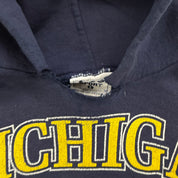 J- Vintage University Of Michigan Text Made In USA Hoodie - L