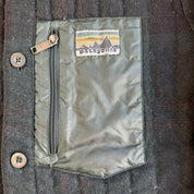 Vintage Patagonia Men's Wool Recycled Down Shirt Polar Fleece Jacket - M