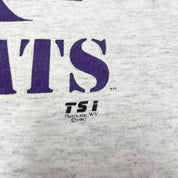 F- Vintage 1992 Kansas State Wildcats Text & Mascot Double Collar Tee