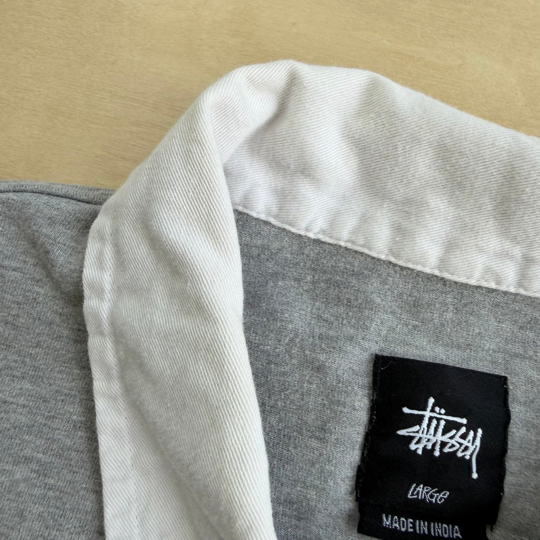 J- Vintage Stussy Embroidered Chenille Text Rugby Shirt - L
