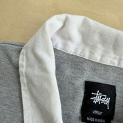 J- Vintage Stussy Embroidered Chenille Text Rugby Shirt - L