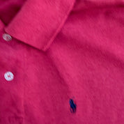 J- Vintage Polo RL Embroidered Logo Maroon Polo Shirt - XL