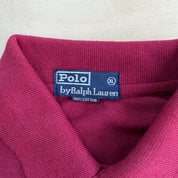 J- Vintage Polo RL Embroidered Logo Maroon Polo Shirt - XL