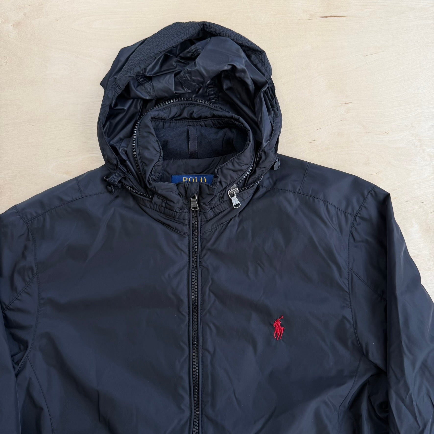 J- Vintage Polo RL Embroidered Logo Lightweight Zip Up Jacket - S