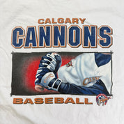 J- Vintage Calgary Cannons Baseball Graphic Single Stitch Tee - 2XL