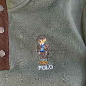 Polo RL Embroidered Heritage Polo Bear Button T-Snap Polar Fleece - M