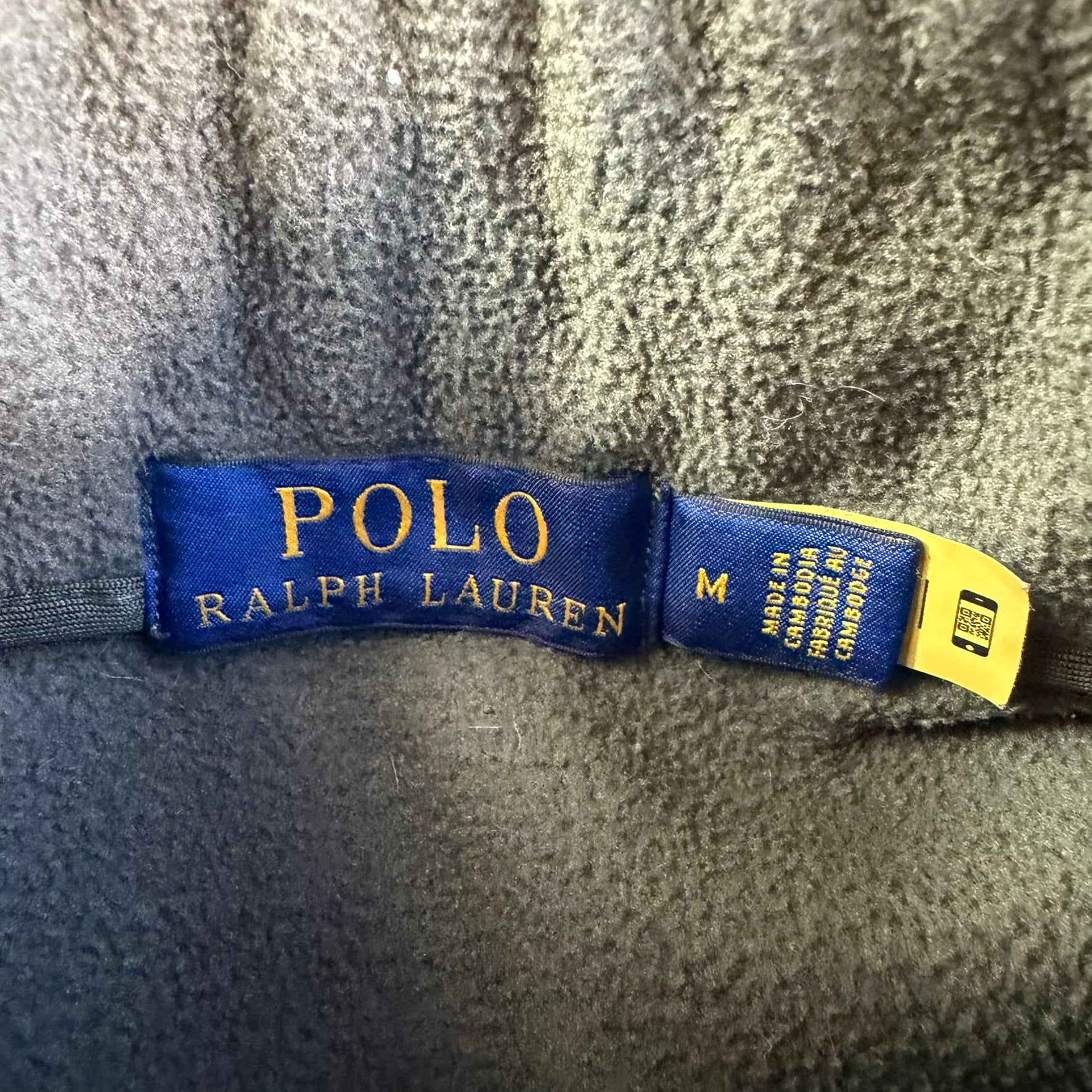 Polo RL Embroidered Heritage Polo Bear Button T-Snap Polar Fleece - M