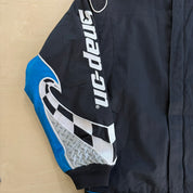 J- Vintage Choco Canada Snap On racing Zip Up Racing Jacket - XL