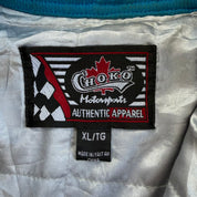 J- Vintage Choco Canada Snap On racing Zip Up Racing Jacket - XL