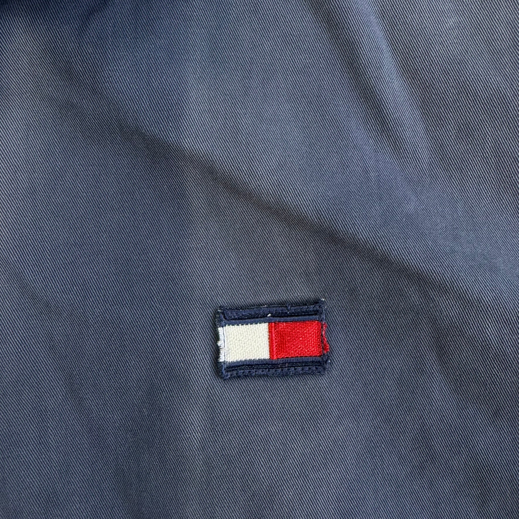 J- Vintage 90s Tommy Hilfiger Embroidered Logo Zip Up Lightweight Jacket - XL