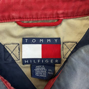 J- Vintage 90s Tommy Hilfiger Embroidered Logo Zip Up Lightweight Jacket - XL